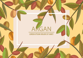 Argan Seamless And Background Template Concept - vector gratuit #395243 