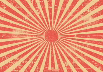 Red Grunge Style Sunburst Background - vector gratuit #395593 