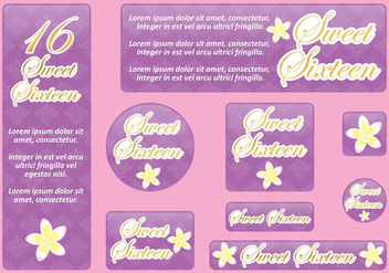 Sweet 16 Banners - Free vector #395863