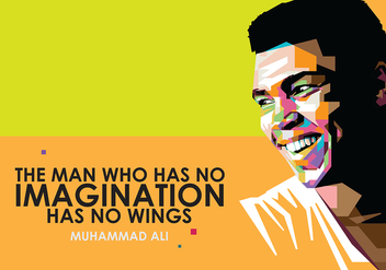 Muhammad Ali in Popart Portrait - vector gratuit #396343 