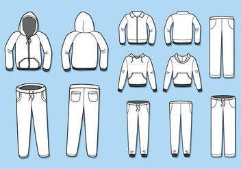 Free Blank Tracksuit Template Vector - Free vector #396943