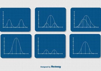 Gaussian Bell Curve Diagrams Set - Free vector #397083