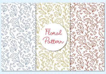 Floral Pattern Outline Illustration - Free vector #397163
