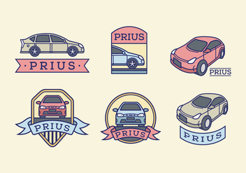 Prius color vector pack - Free vector #397213