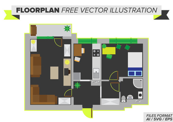 Floorplan Free Vector Illustration - Kostenloses vector #397613