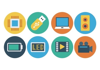 Free Flat Technology Icons - vector gratuit #398573 