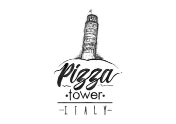 Free Pizza Tower Watercolor Vector - Free vector #399183