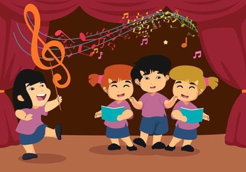 Free Kids Choirs Vector - vector gratuit #399973 