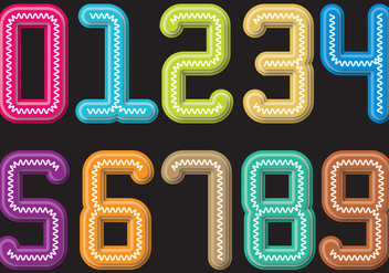 Colorful Slinky number - vector gratuit #400543 