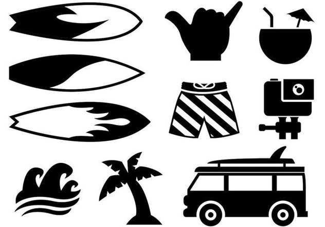 Free Surfing Icons Vector - vector gratuit #400603 