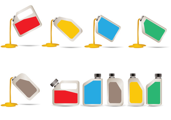 Vector Illustration Pouring Motor Oil - Free vector #400943