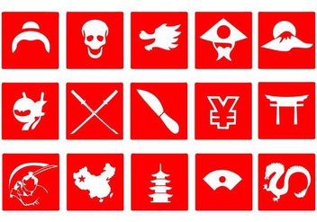 Free Japanese Icons Vector - vector #400973 gratis