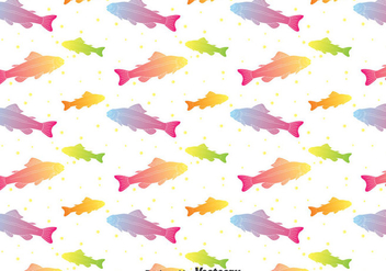 Rainbow Trout Seamless Pattern Vector - vector gratuit #401263 