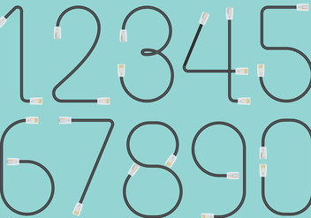 RJ45 Cable Numbers - Free vector #401303