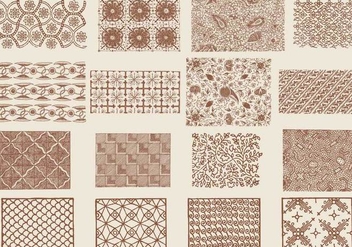 Brown Toile Textures - Free vector #401383