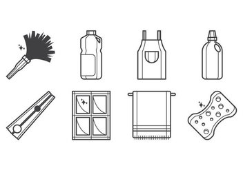 Free Cleaning Tool Icon Vector - vector #401613 gratis