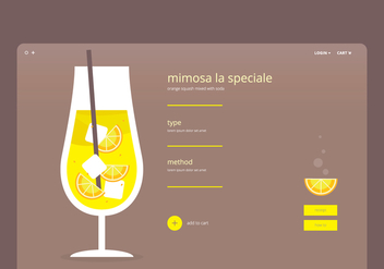 Mimosa Webpage Template - Kostenloses vector #401623