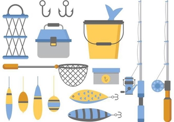 Free Fishing Icons Vector - vector gratuit #401703 