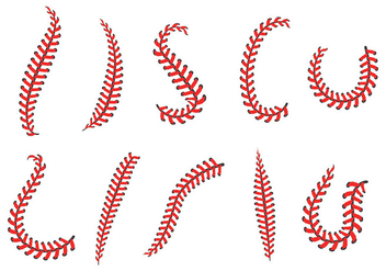 Free Baseball Laces Icons Vector - Free vector #401713