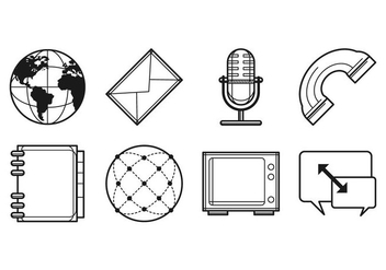 Free Media and Communication Icon Vector - Kostenloses vector #401893