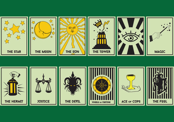 Set Of Tarot Card - бесплатный vector #402523