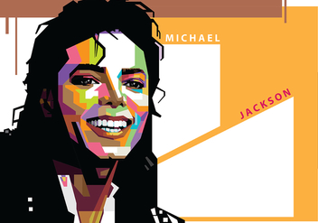 Michael Jackson in Popart Portrait - Free vector #402633