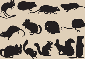 Rodent Silhouettes - бесплатный vector #403253