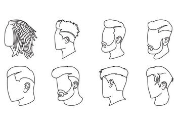 Free Men Hairstyle Icon Vector - vector gratuit #403853 