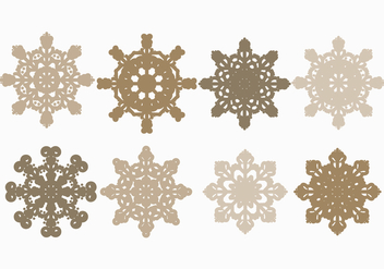 Vector Snowflakes Set - vector gratuit #404703 