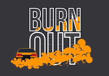 AE86 Car Drifting and Burnout Illustration - Free vector #404763
