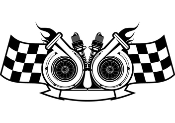 Turbocharger Racing Logo Template - Kostenloses vector #405023