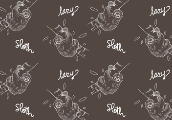 Free Sloth Seamless Pattern Vector Illustration - Kostenloses vector #405393