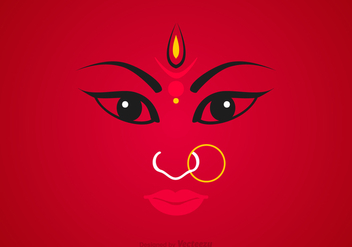 Free Maa Durga Face Vector - Kostenloses vector #405723