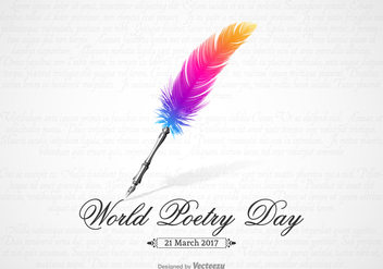 Free World Poetry Day Vector Design - vector #405743 gratis