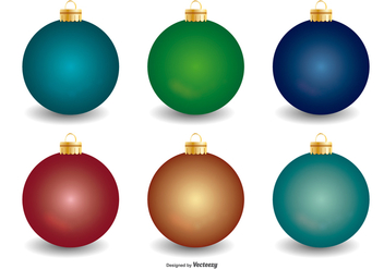 Christmas Baubles Collection - vector gratuit #406673 