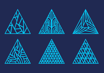 Laser cut abstract triangle pattern ornament - бесплатный vector #407353