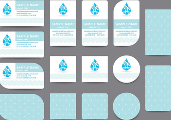 Water Name Card Templates - бесплатный vector #407523