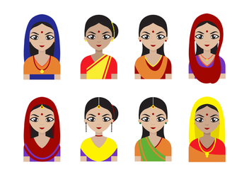 Free Indian Women Vector - Kostenloses vector #407583