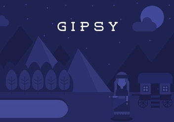 Gipsy Landscape Background - vector #408453 gratis