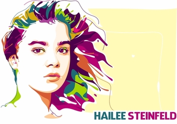 Hailee Steinfeld in Popart Portrait - Free vector #408683