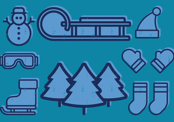 Winter Icons - Free vector #408983