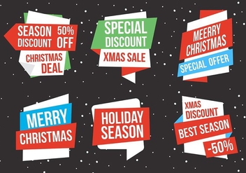 Free Vector Christmas Labels - Free vector #409103
