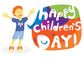 Free Childrens Day Vector Illustration - Free vector #409343