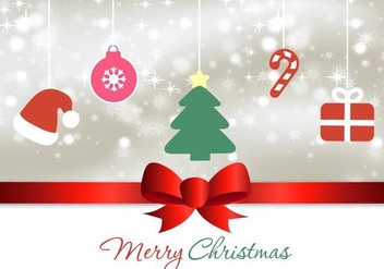 Bokeh Vector Christmas Card and Elements - vector gratuit #409453 