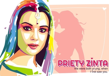 Priety Zinta - Bollywood Life - Popart Portrait - бесплатный vector #410263