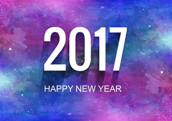 Free Vector Colorful New Year 2017 Background - Free vector #410683