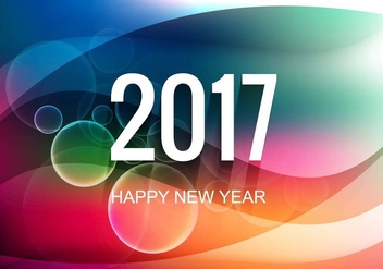 Free Vector New Year 2017 Background - Free vector #410693