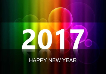 Free Vector New Year 2017 Background - vector gratuit #410703 