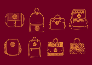 Versace Bag Illustrations - Free vector #411633