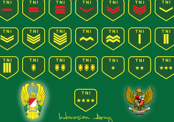 Indonesian Army Rank - Free vector #412043
